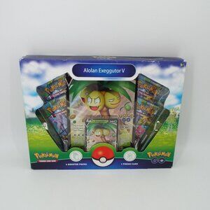Pokemon Go Trading Card Game Alolan Exeggutor V Boxed Set 4 Booster Packs NEW